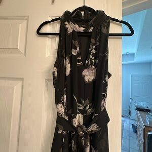 Floral Black Jumpsuit